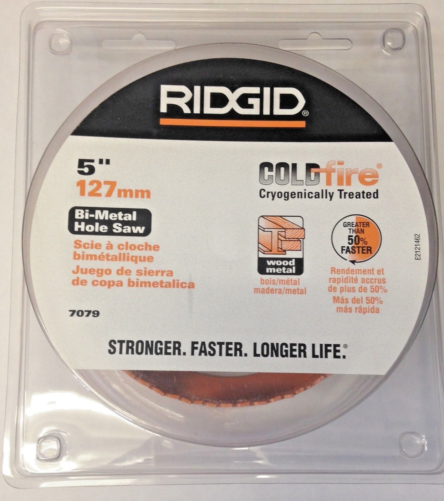 Ridgid 7079 5" Bi-Metal Hole Saw Cobalt Industrial Grade Steel USA