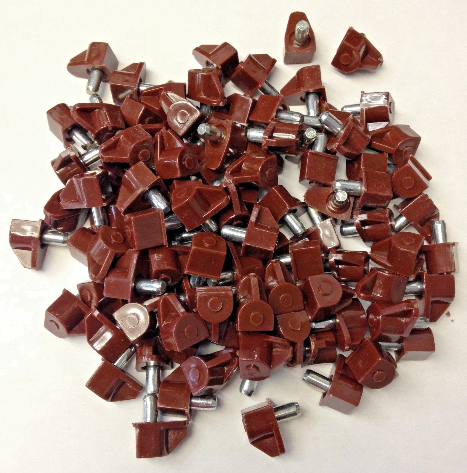 Progressive 1438BRN Bag of 100 Brown Shelf Clip Support With A 5mm Steel Pin