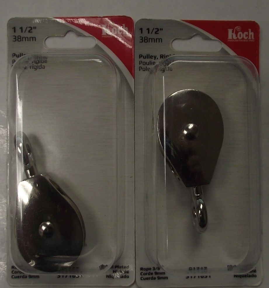 Koch Industries 3171631 Pulley Single Sheave with Rigid Eye 1-1/2" 2pcs