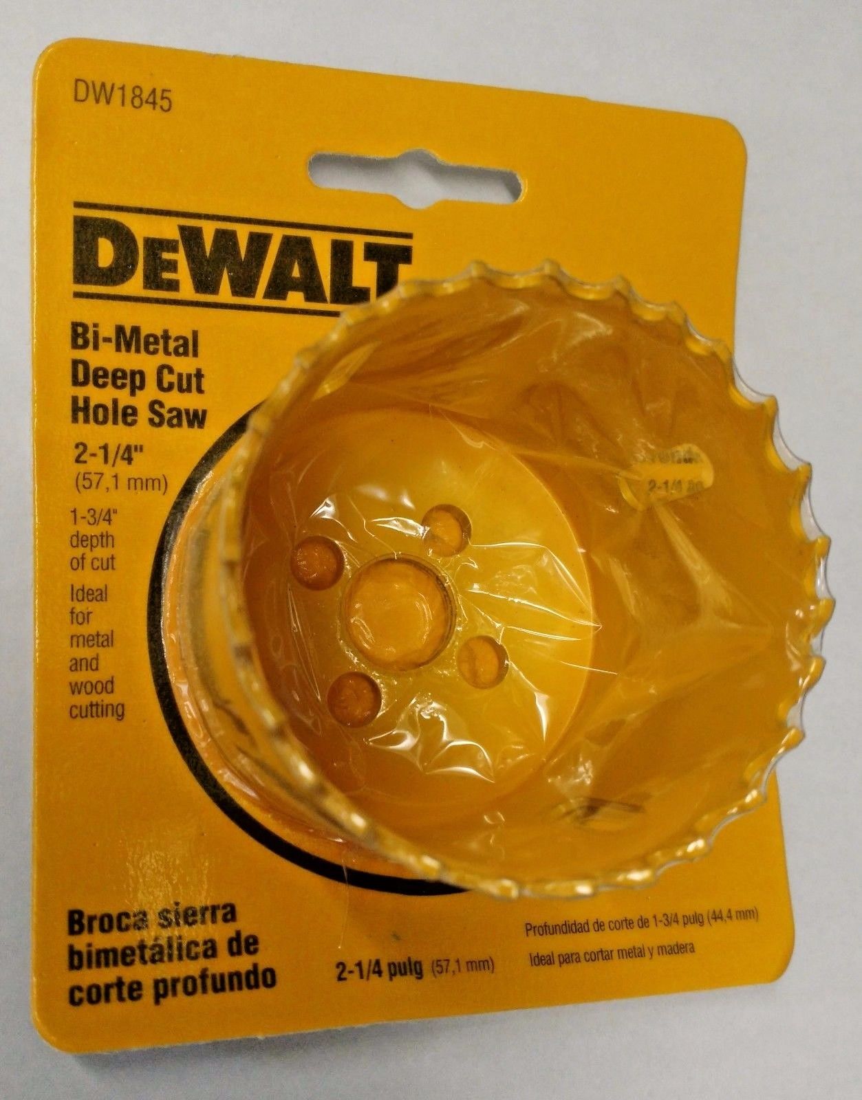 Dewalt DW1845 2 ¼" Bi-Metal Deep Cut Hole Saw USA