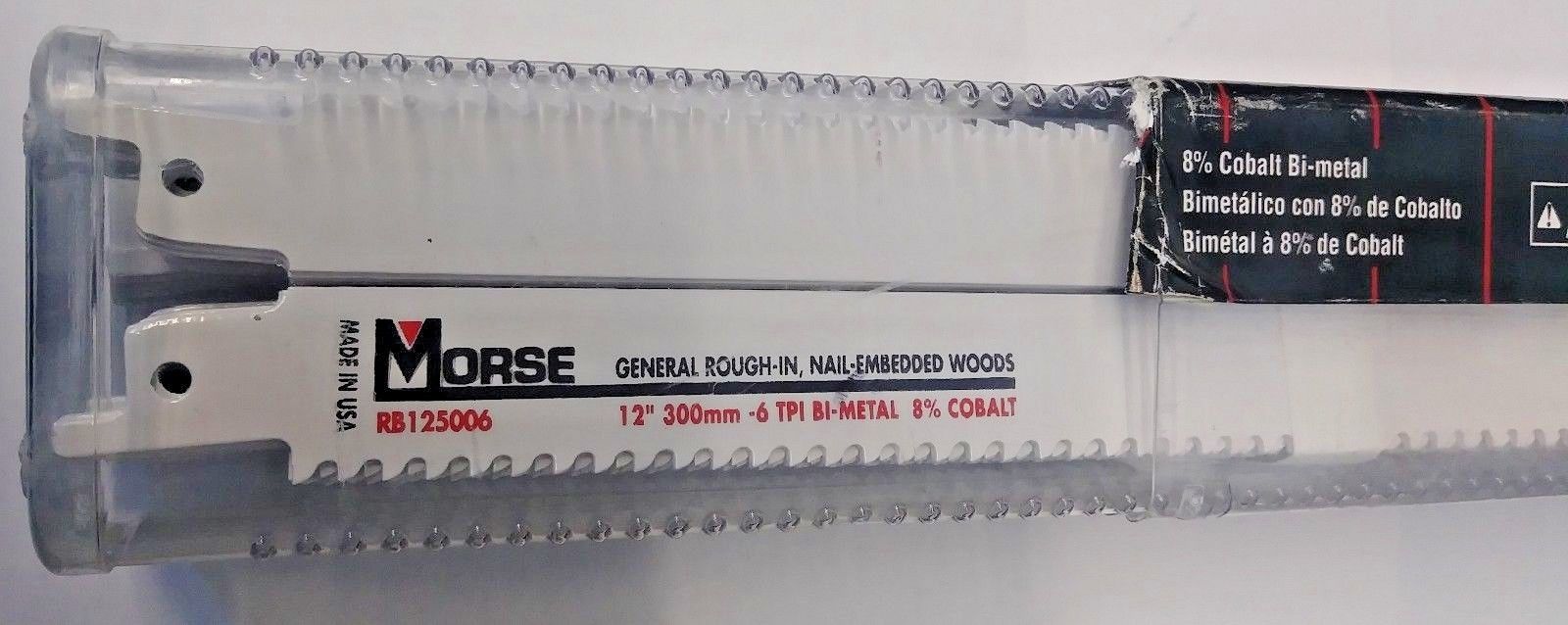 Morse RB125006 12" x 6T Bi-Metal Reciprocating Saw Blades 50 Pack USA