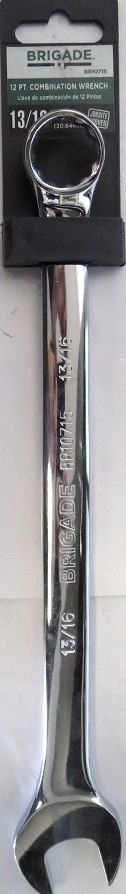 Brigade BR10715 13/16" Full Polish Combination Wrench 12 Point