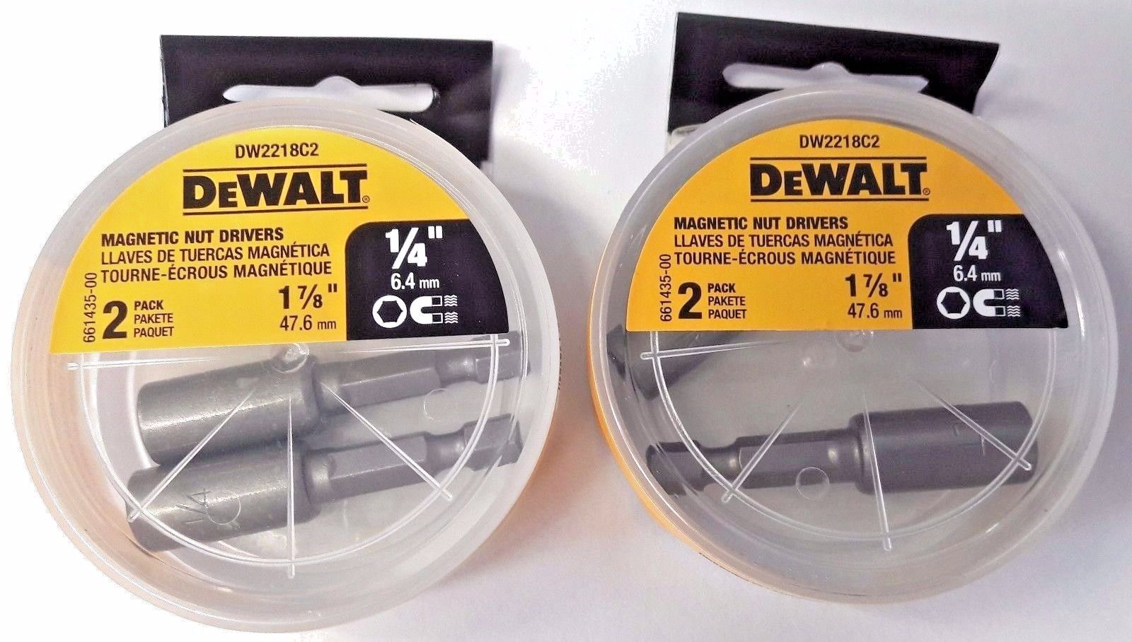 Dewalt DW2218C2 1/4" x 1-7/8" Magnetic Nutsetters 2-2PKS