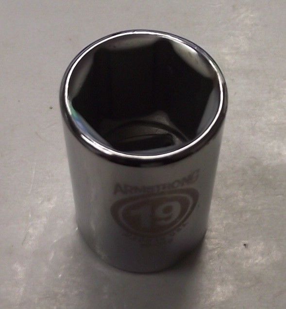 Armstrong 39-019 1/2" Drive 19mm 6pt. Socket USA