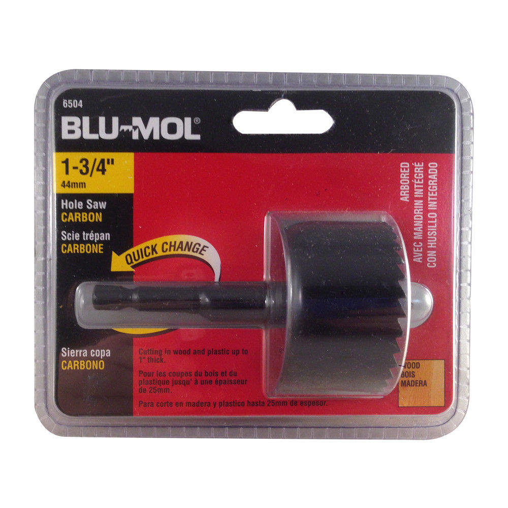 Blu-Mol 6504 1-3/4" Carbon Steel Arbored Hole Saw