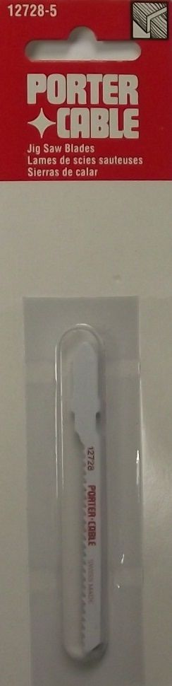 Porter Cable 12728-5 T-Shank Jig Saw Blades 12TPI 5pcs.