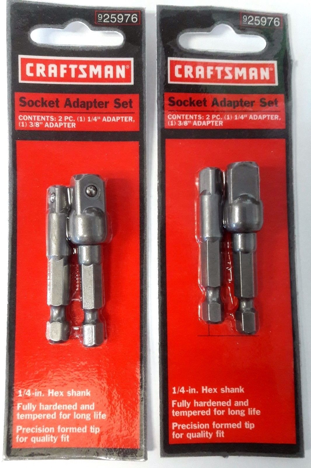 Craftsman 25976 Socket Adapter Set 1/4" & 3/8" 2-2 Packs