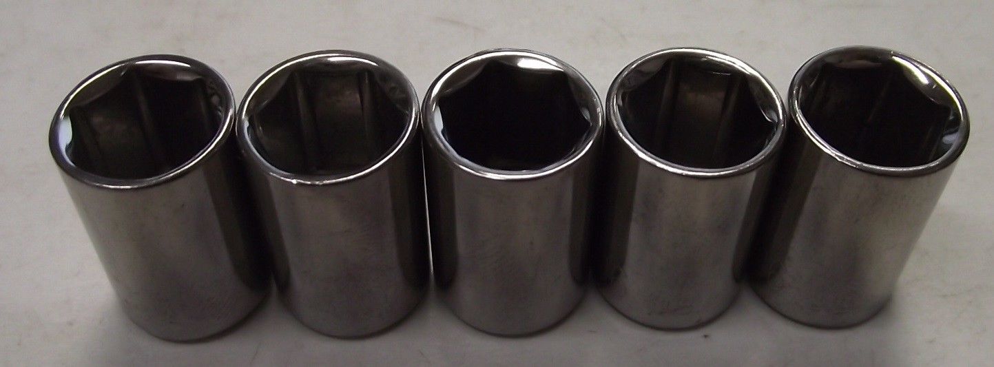 Apex L511140 1/4" Drive 7/16 Sockets 6pt 5pcs. USA