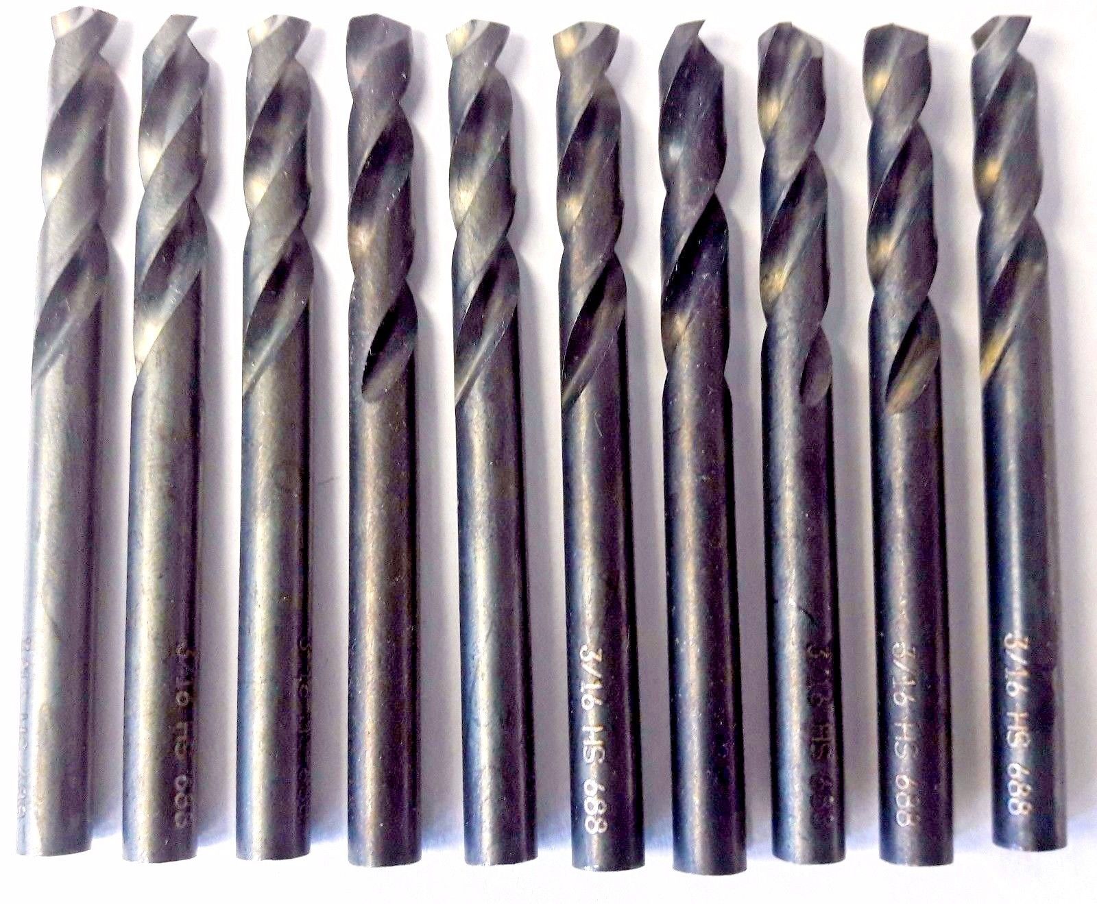 Bosch 2610951422 Fractional Stubby 3/16" Black Oxide Drill Bits 10pcs.