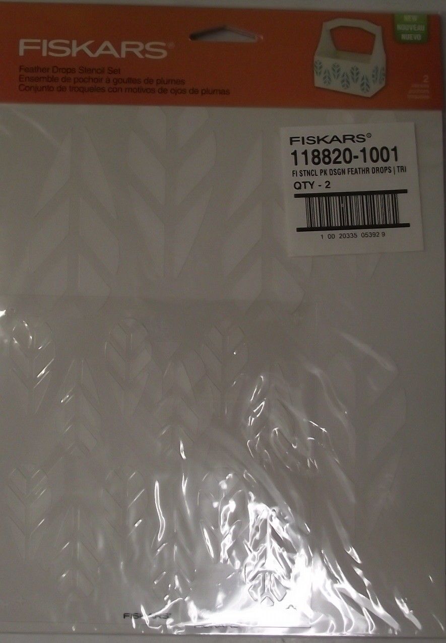 Fiskars 118820 Feather Drops Stencils 2pcs.
