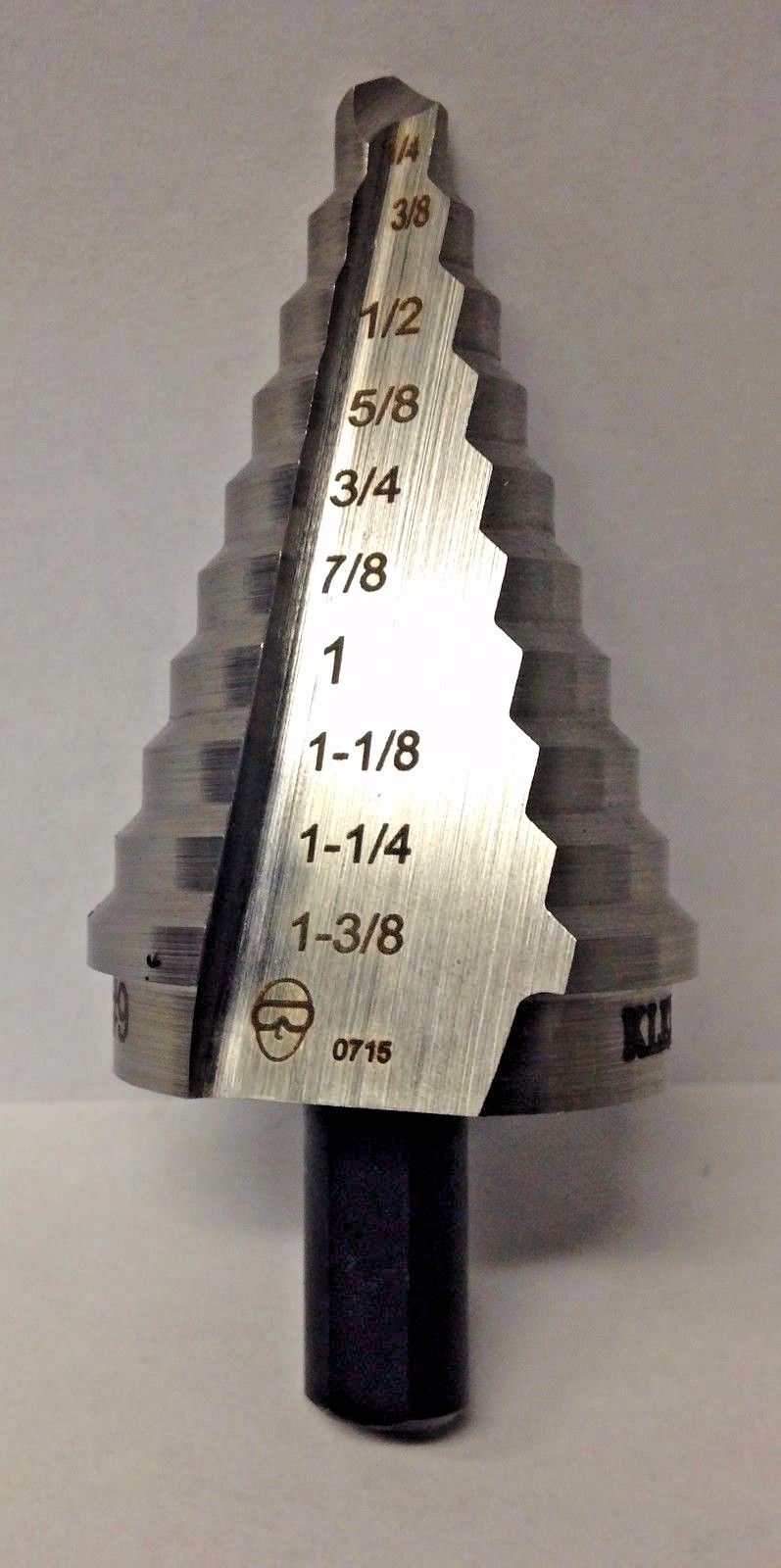 Klein Tools 59009 1/4" to 1-3/8" High-Speed Steel Step Drill Bit USA