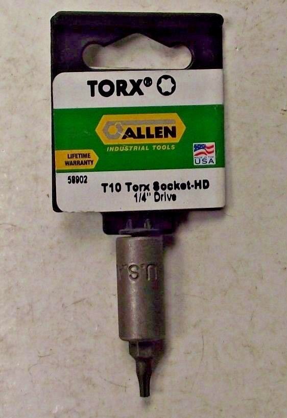 Allen 58902 T10 1/4" Drive Torx Socket USA