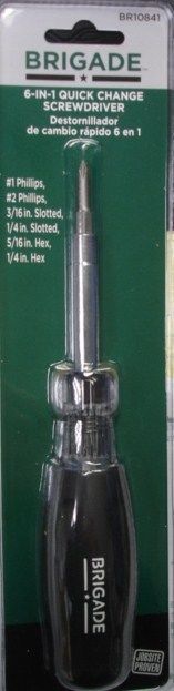Brigade BR10841 6-in-1 Quick Change Screwdriver