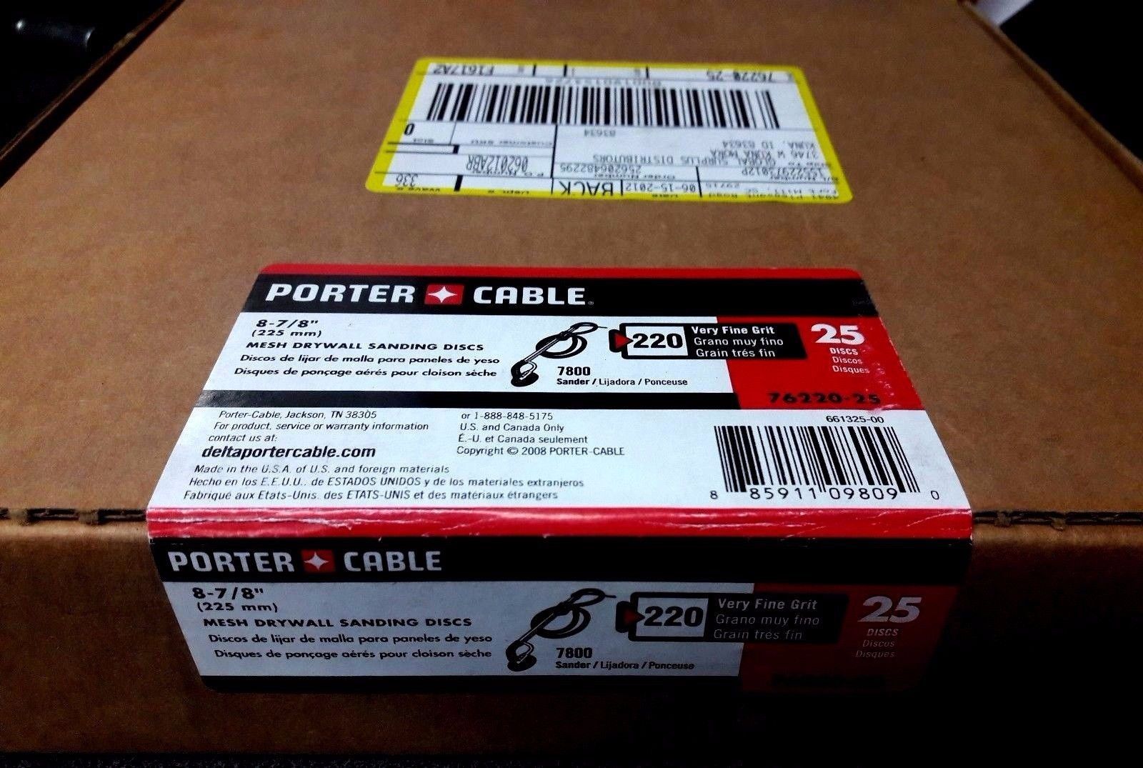 Porter Cable 76220-25 Drywall Mesh Discs 220g 25PK USA