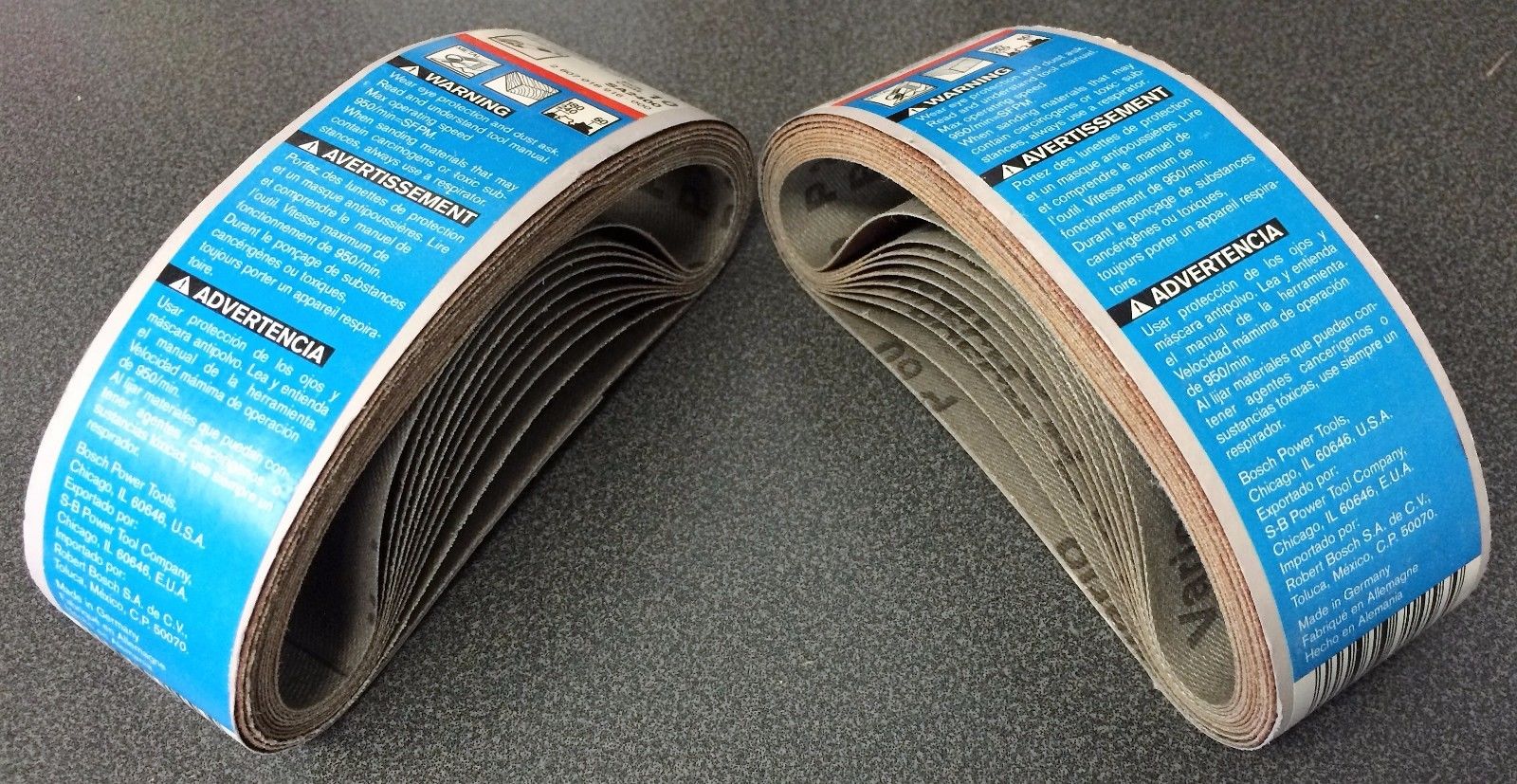 Bosch SA2400 10 Pack of Assorted Belts 60, 180, 240 Grit Germany 2Packs