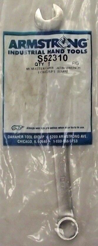Armstrong S52310 10mm Long Satin Combination 6 Point Wrench USA
