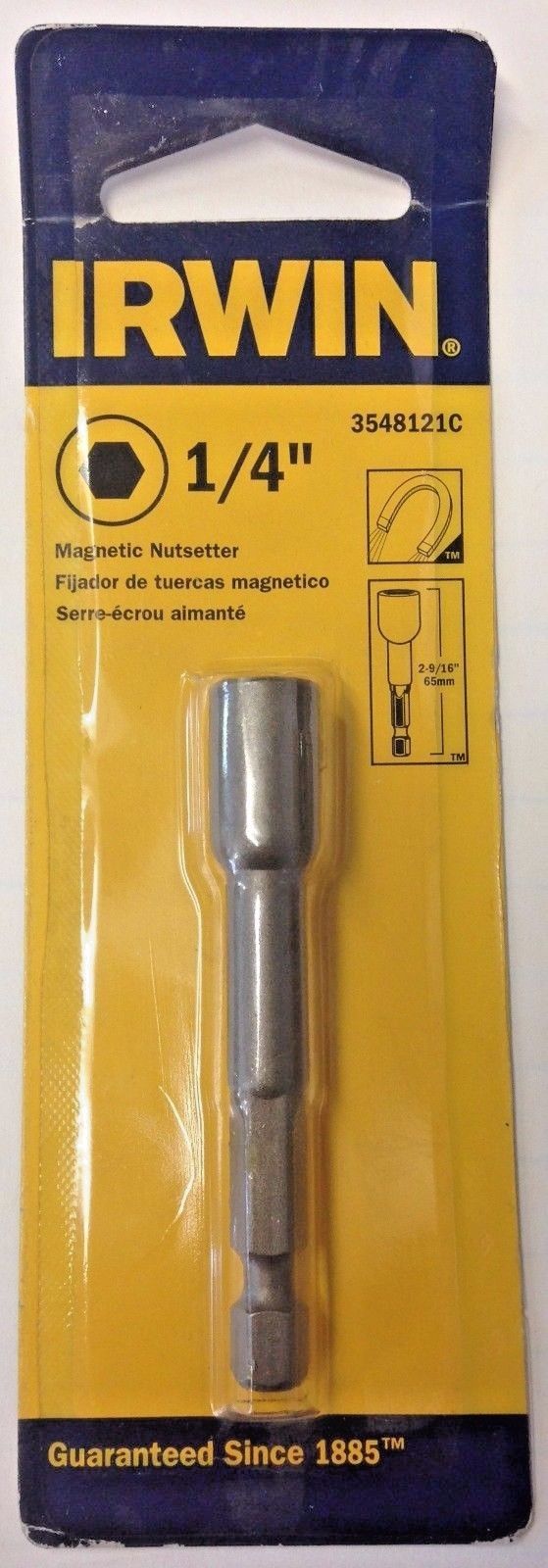 Irwin 3548121C 1/4" x 2-9/16" Magnetic Lobular Design Nutsetter