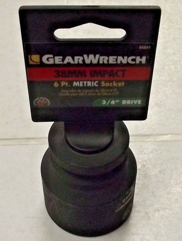 GearWrench 84849 38mm 3/4" Drive 6 Point Standard Impact Socket