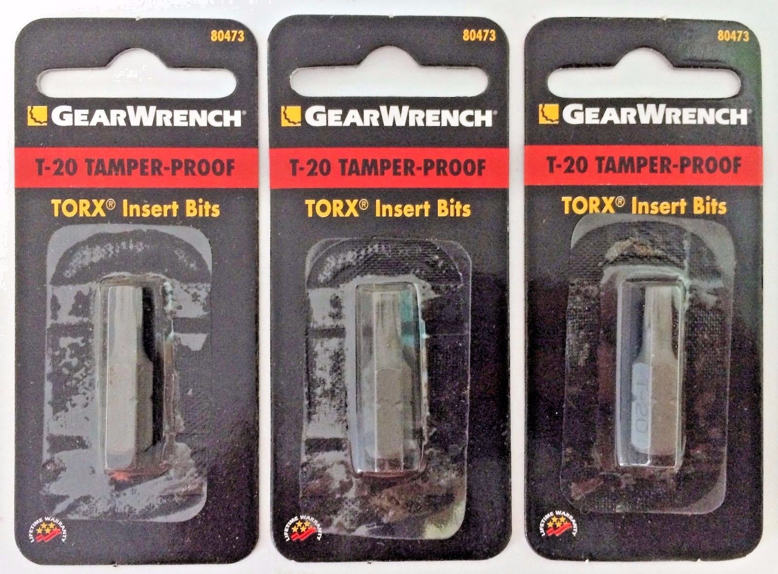 GearWrench 80473 T20 Tamper Proof Torx Bit 3PKS