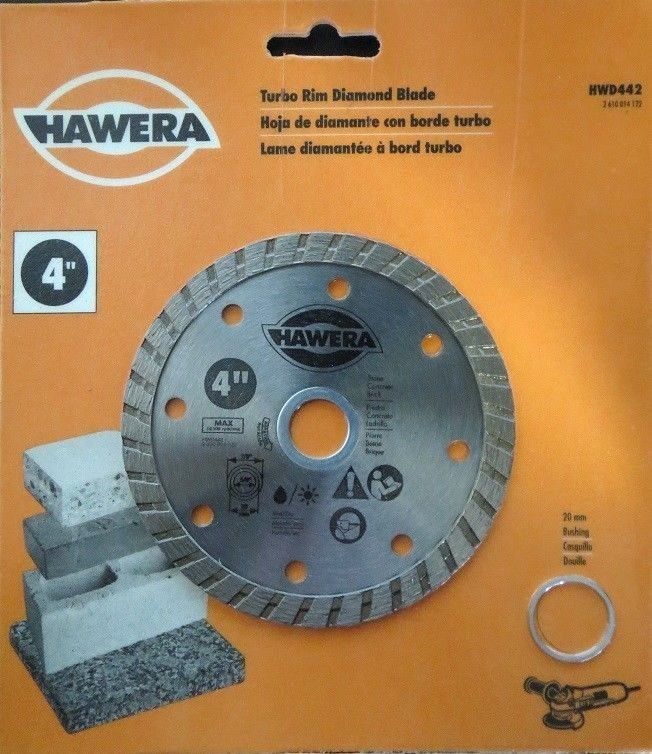Hawera HWD442 4" Turbo Rim Diamond Blade
