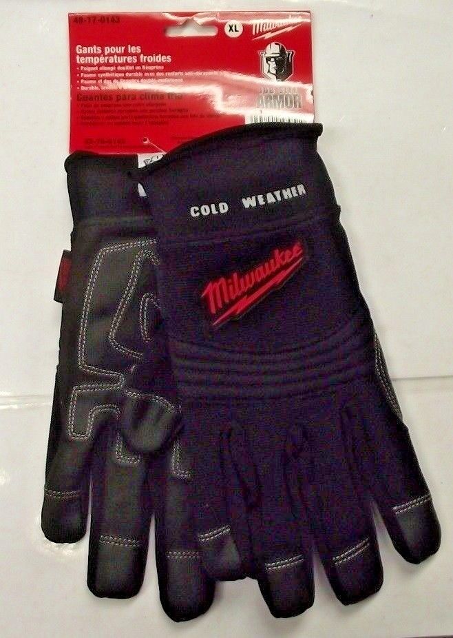 Milwaukee Gloves XL 49-17-0143 Cold Weather Job Site Armor