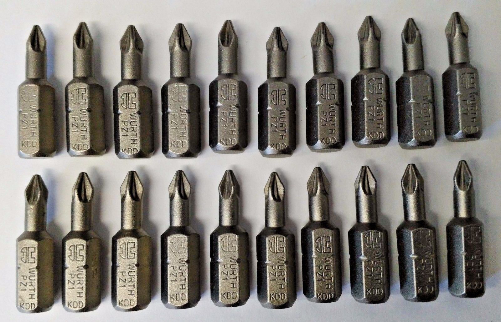 Wurth 1609433325 #1 PZ1 Phillips Insert Screw Tips 20PCS USA