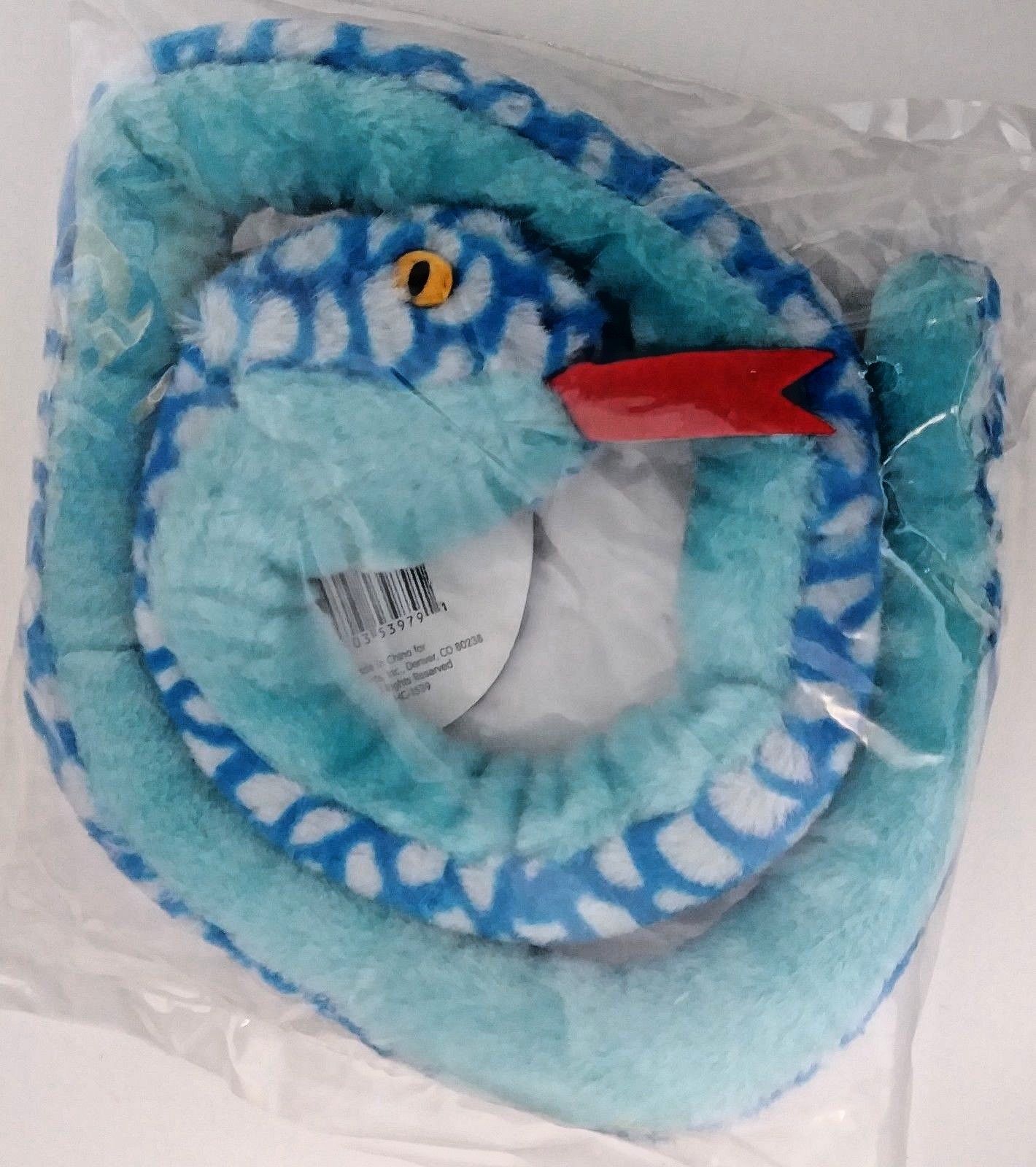 Booda 53979 Soft Bite Plush Snakes For Dogs (Blue With Spots)
