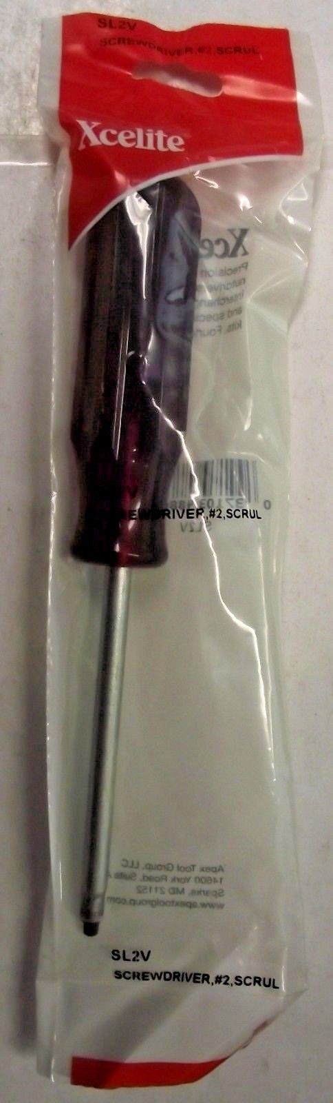 Xcelite SL2V #2 Scrulox Screwdriver 19/64" Head 3-1/2" Blade Length USA