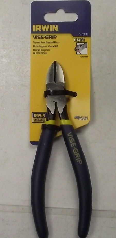 IRWIN Tools 1773635 VISE-GRIP 6-Inch Diagonal Pliers With Tapered Nose