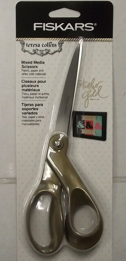 Fiskars 194512-1005 Mixed Media Studio Gold Scissors ByTeresa Collins