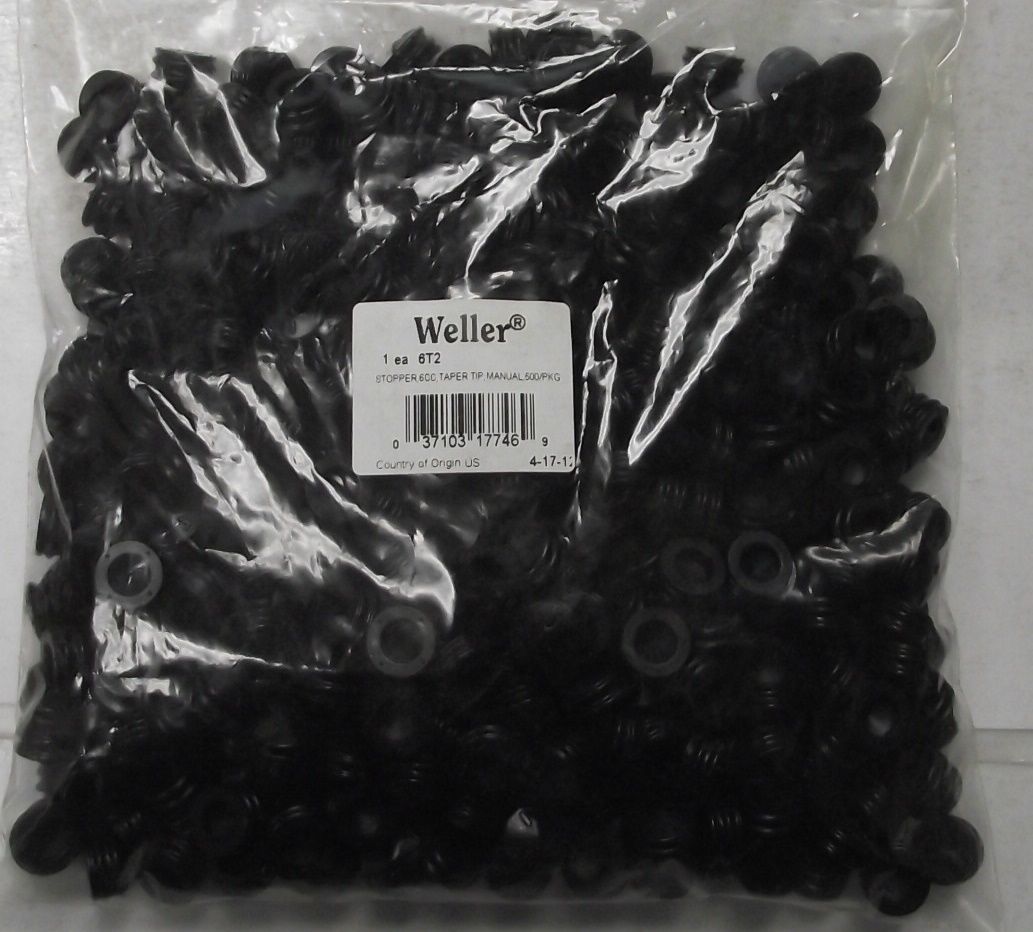 Weller 6T2 Stopper 6cc Taper Tip Manual 500/Pk 1 Case USA