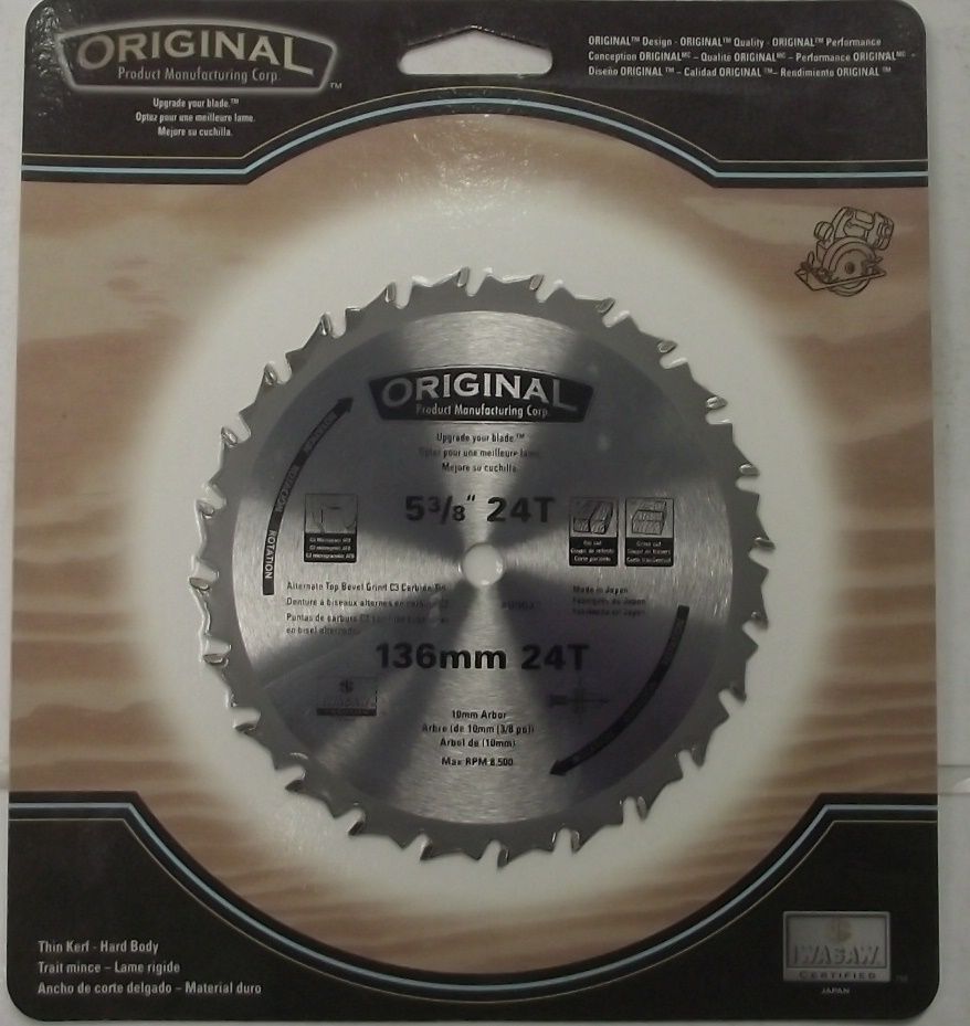 Original 00021 5-3/8" x 24 Tooth Circular Carbide Tooth Saw Blade Japan