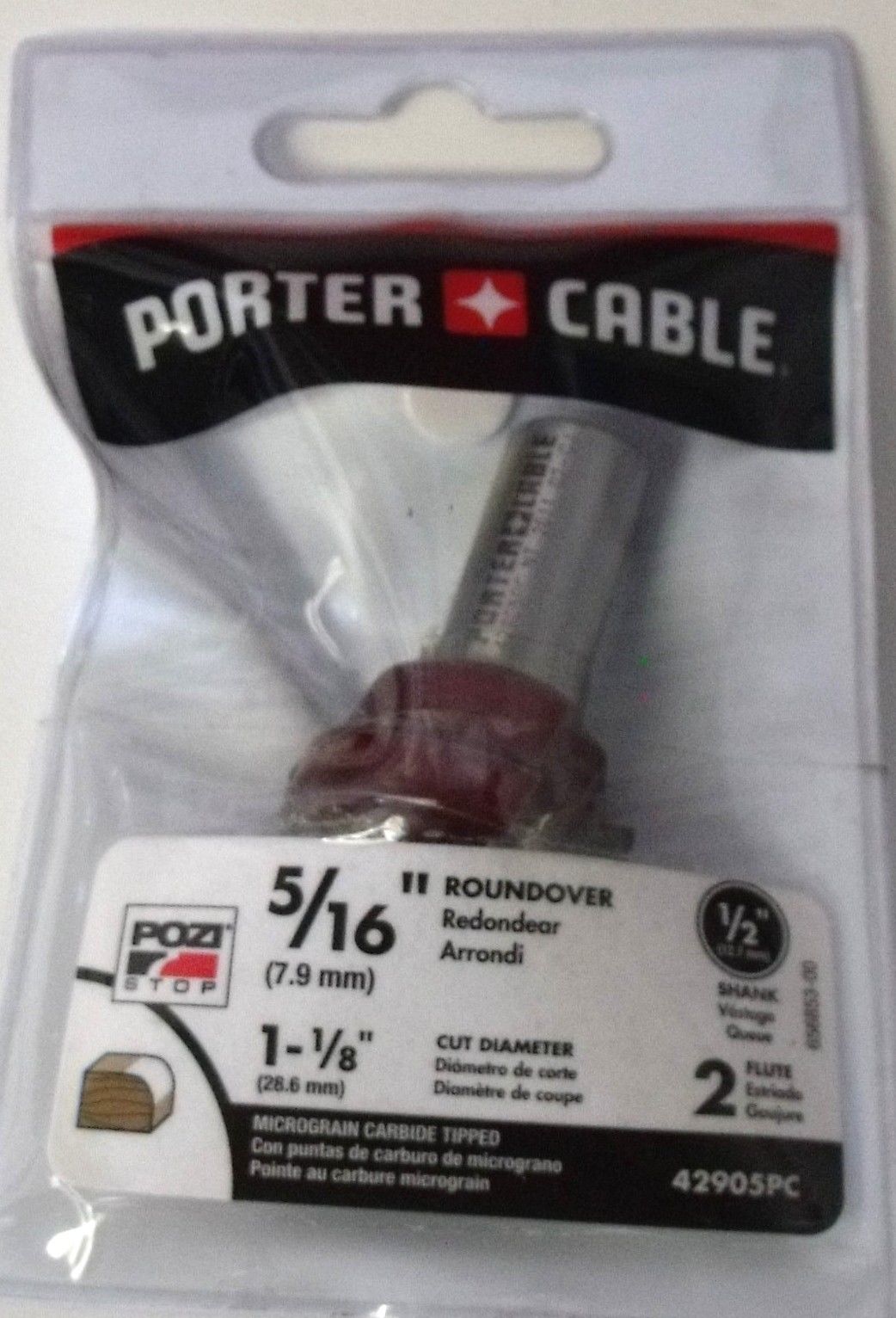 Porter-Cable 42905PC 5/16-Inch Roundover Router Bit 1/2" Shank