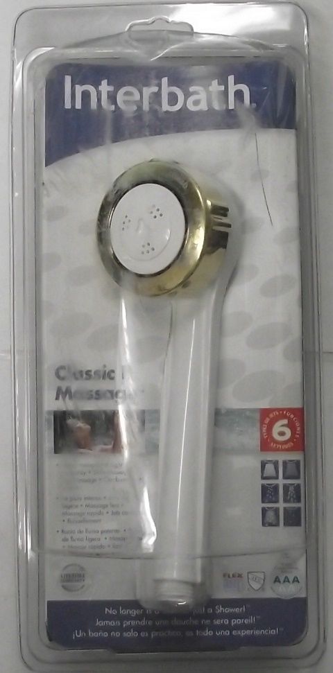 Interbath JV922BW 6 Function Classic 2 Massage Handshower Set