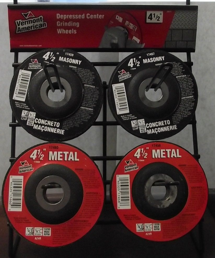 Vermont American 94079 4-1/2" X 1/4" X 7/8" Metal & Masonry Grinding Wheel Merch