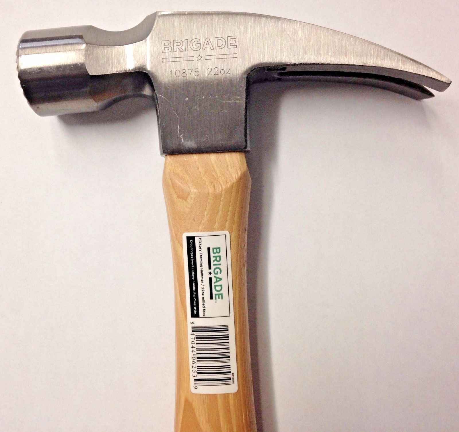 Brigade BR10875 22oz Milled Face / Hickory Framing Hammer