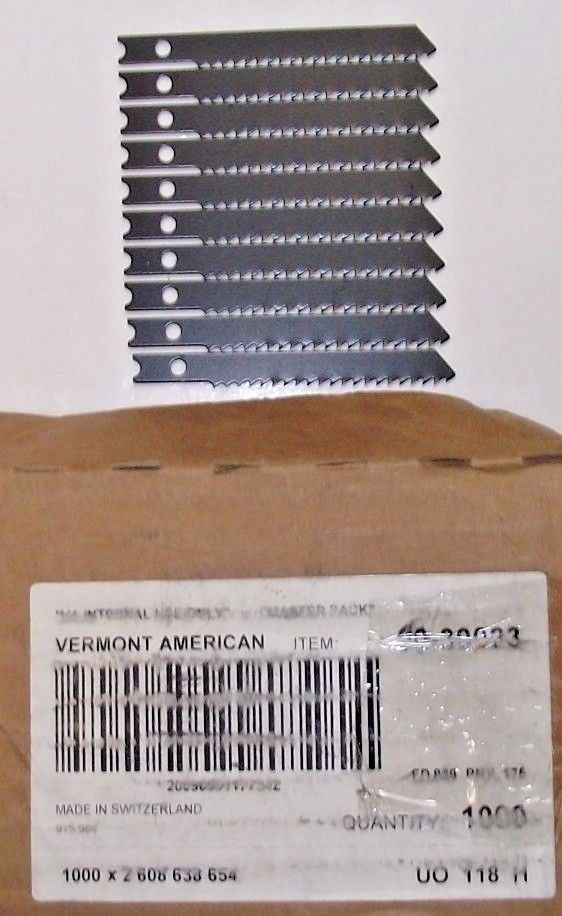 Vermont Jig Saw Blade 2-3/4" 10TPI 10pc 9030023 Switzerland Bulk Unmarked