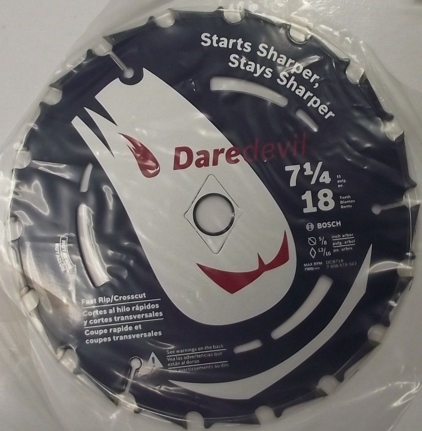 Bosch DCB718 Daredevil 7-1/4" 18-Tooth Fast Ripping Bulk Circular Saw Blade