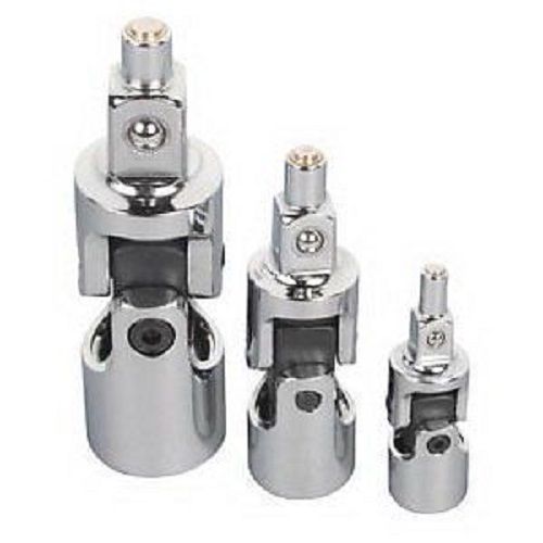 Sunex 8850 3pc Universal Joint Set Chrome Magnetic 1/4" 3/8" 1/2"