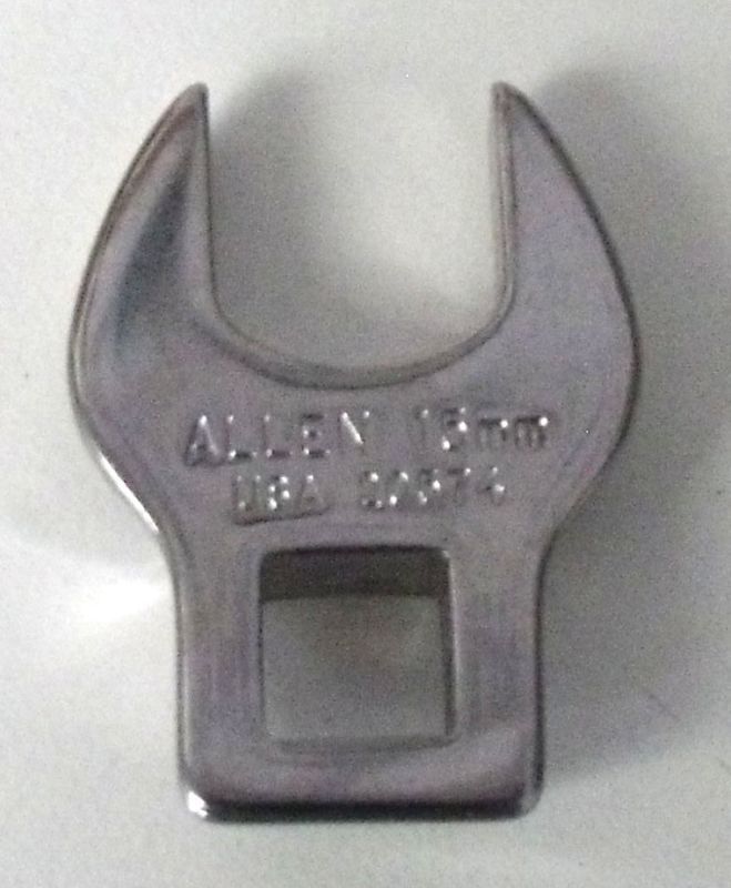 Allen 20574 3/8" Drive 15mm Crowfoot Non-Ratcheting Wrench USA