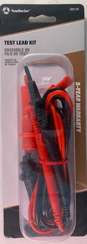 Southwire 60010S 39" Multimeter Voltage Test Leads w/ Alligator Clips - AC/DC 1000V 10A