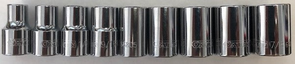 Allen 66636-SAE 9 Piece Socket Set 12 Point 1/2" Drive