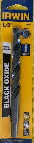 Irwin 67832 1/2" x 6" High Speed Steel Drill Bit Reduced Shank