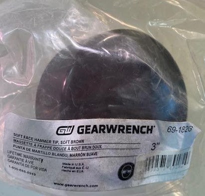 GEARWRENCH 69-182G 3" Soft Face Hammer Tip Brown Soft USA