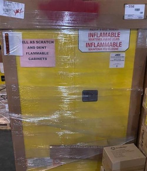 Crescent Jobox 757640 45 Gallon Flammable Self Closing Safety Cabinet - Yellow