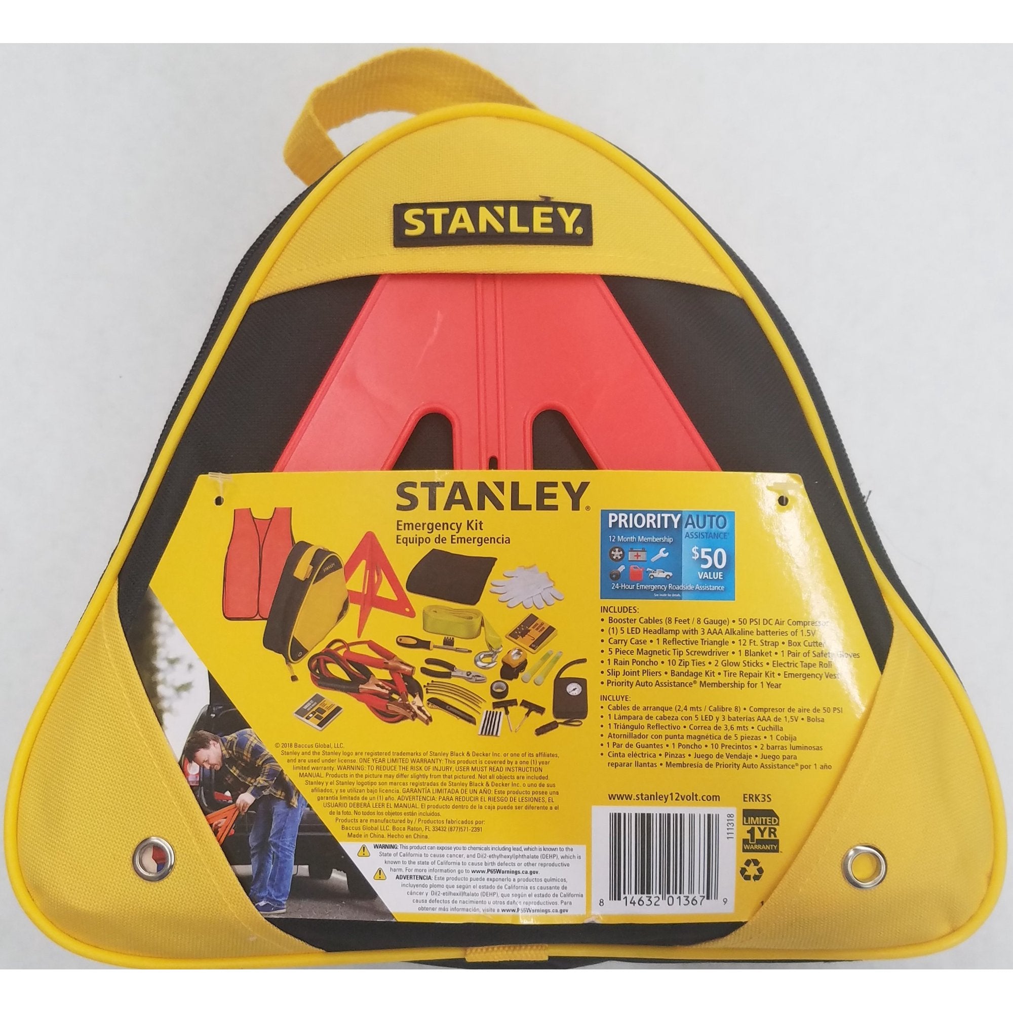 Stanley Emergency Roadside Kit ERK3S Jumper Booster Cables