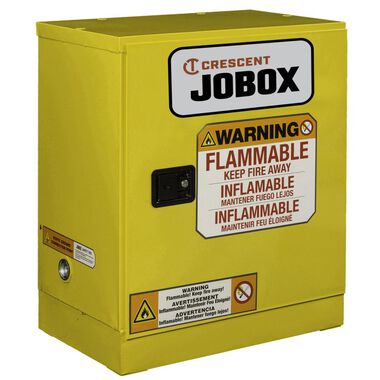 Crescent Jobox-1-750640 12 Gallon Flammable Manual Close Safety Cabinet - Yel...