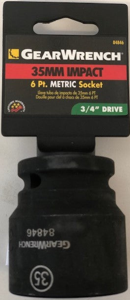 GEARWRENCH 84846 3/4" Drive 35mm 6 Point Metric Impact Socket