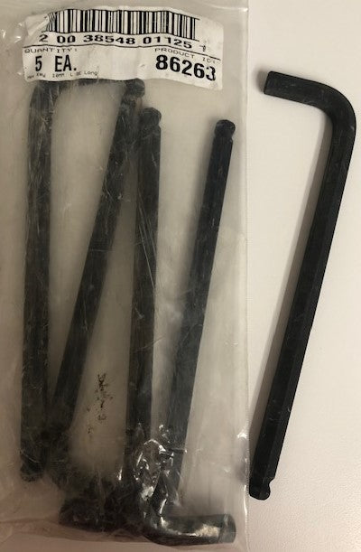 Irwin 10mm x 7-3/4" Ball End Hex Key Wrench 86263 5pcs USA