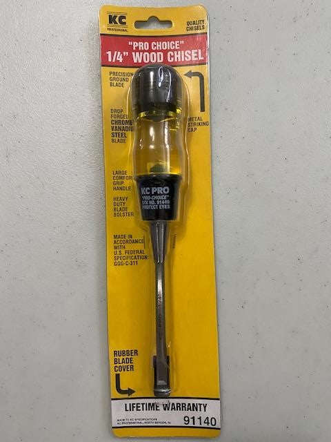 KC Professional Chisel 91140 1/4" Pro Choice Wood Chisel USA Taiwan